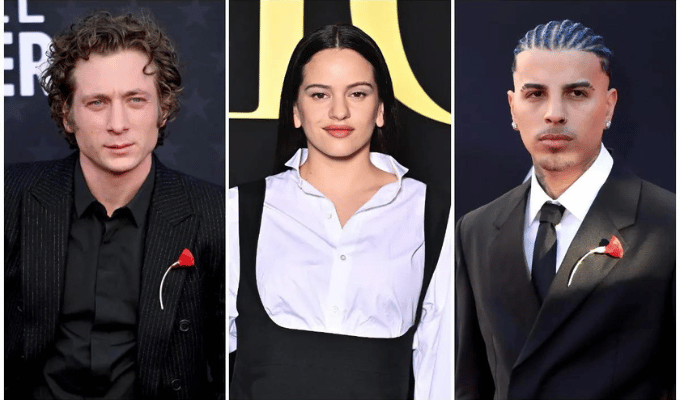 Rosalía, Jeremy Allen y Rauw Alejandro: Un broche común desata rumores