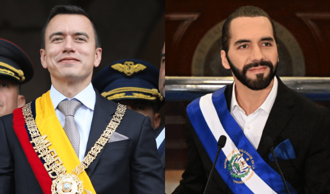 Similitudes entre Daniel Noboa y Nayib Bukele en su lucha por la paz