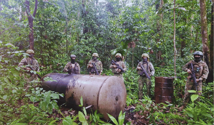 ¡Sucumbíos! Fuerzas Armadas frenan producción ilegal de gasolina