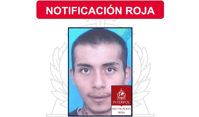 Alerta Roja Internacional, Interpol busca a Kevin Gaibor por homicidio