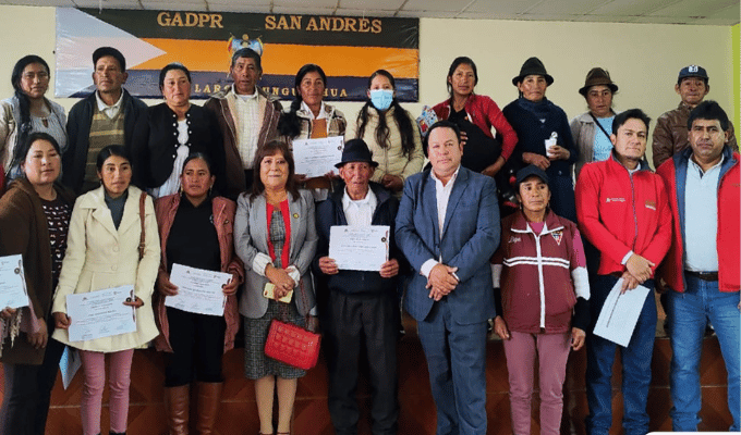 Gobierno de Tungurahua premia a agricultores de San Andrés de Píllaro
