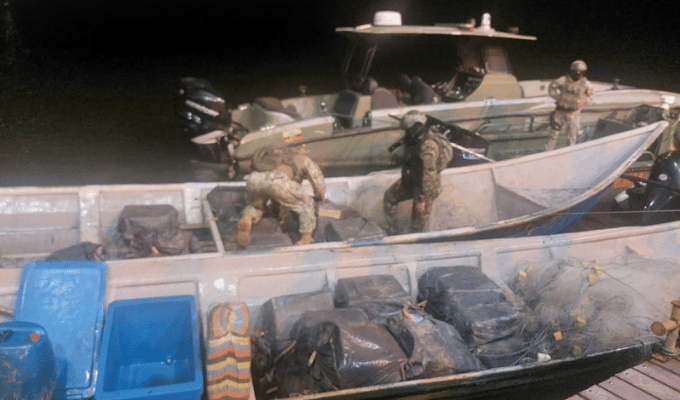 ¡Golpe al narcotráfico! Militares decomisan 1.2 toneladas de droga