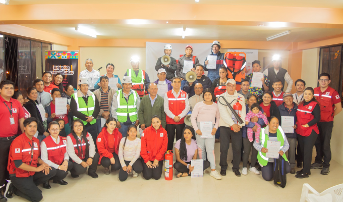 Comunidad de Puñapí se prepara para desastres con ayuda internacional