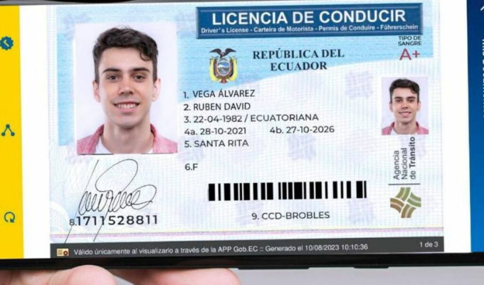 Ecuador innova: nueva licencia digital de conducir desde diciembre