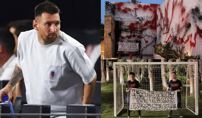¡Ataque a la mansión de Messi en Ibiza por activistas!