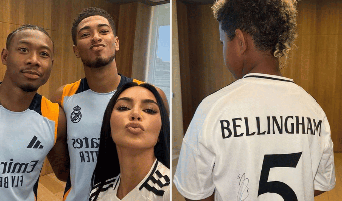 Bernabéu: Kardashian y familia, entre estrellas del Real Madrid