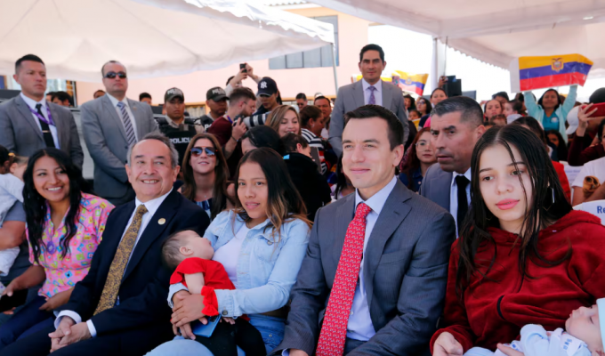 Daniel Noboa presenta plan contra la desnutrición infantil