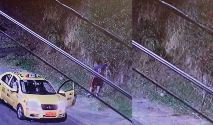 ¡Taxista captado provocando incendio forestal en Quito!