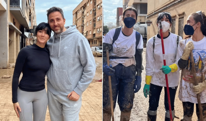 Voluntaria anónima: Aitana limpia fango y dona recursos