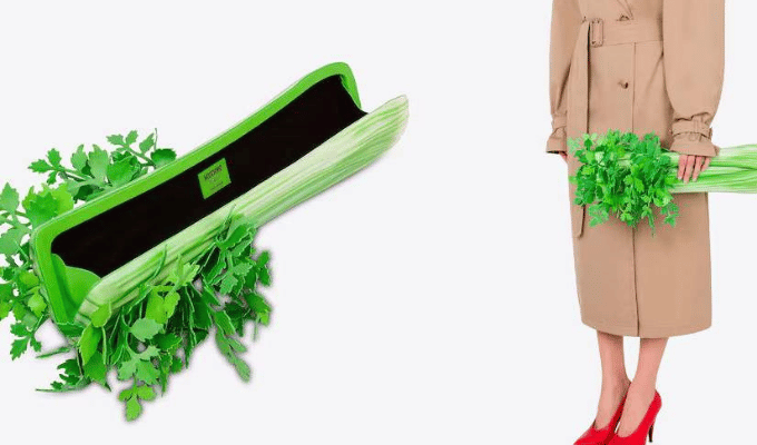 ¿Moda o locura? Moschino lanza bolso en forma de apio