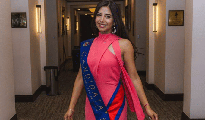 Doménica Jarrín fue elegida Reina San Francisco de Quito 2024