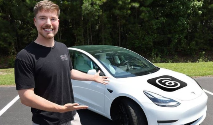 ¿Sueñas con un Tesla? Mr. Beast lo Sortea en Threads