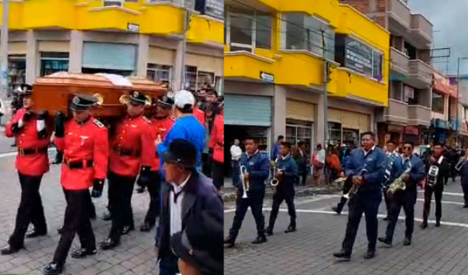 Salcedo despidió a bombero asesinado con emotivo desfile