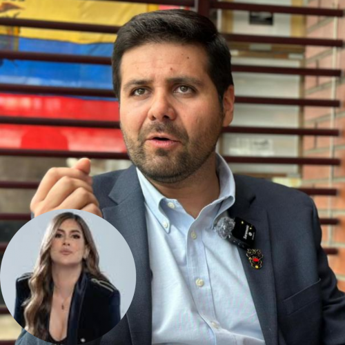 Juan Iván Cueva con Cristina Reyes