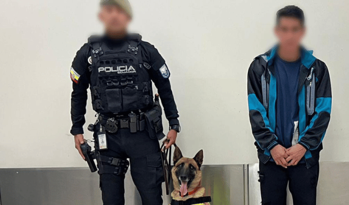 Policía halló cocaína escondida en calzado de pasajero en Quito