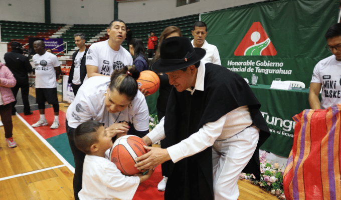 Evento de minibasket inclusivo reunió a niños y jóvenes en Tungurahua