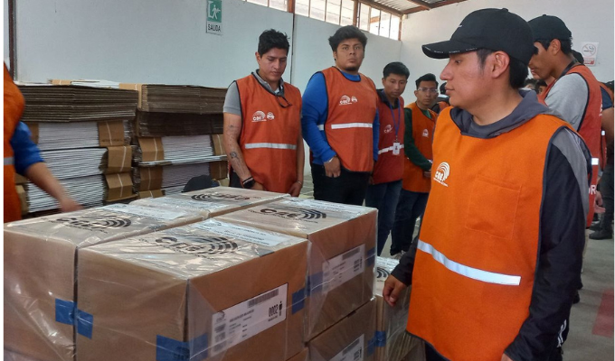Tungurahua recibió 1.413 paquetes electorales