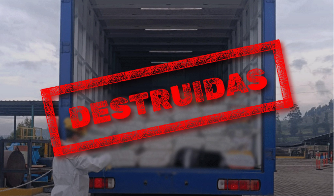 Destruyen 8,5 toneladas de estupefacientes con un método especial