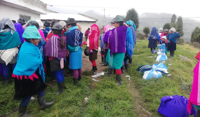 Llangahua, familias reciben formación y semillas