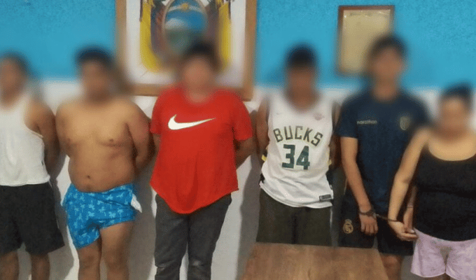 ¡Cayeron seis! Presuntos extorsionadores fueron atrapados en El Oro