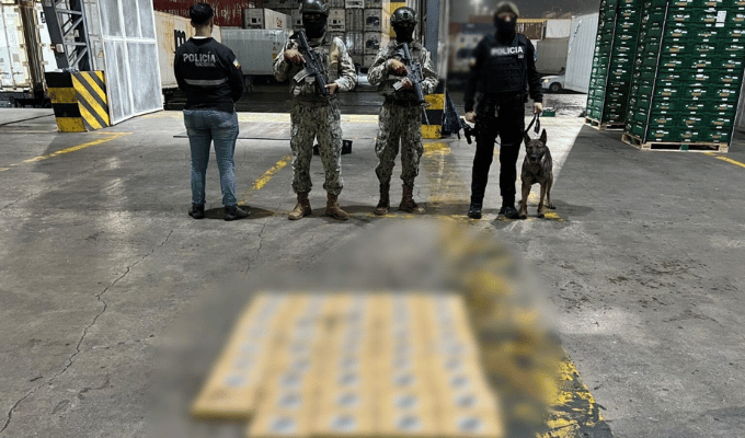 Casi medio millón de dosis de cocaína fueron bloqueadas en Guayaquil