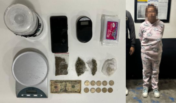 ¡Cae mujer con droga en Ambato!