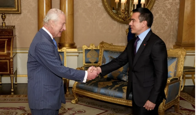 ¡Daniel Noboa fue recibido por el Rey Carlos III en Londres!