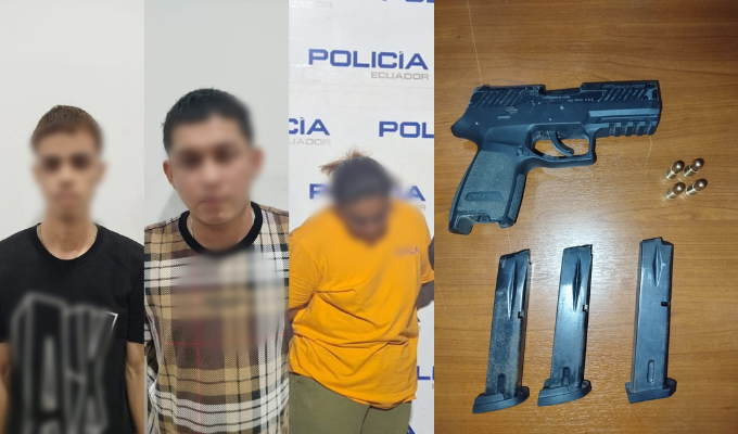 Tres detenidos por tenencia ilegal de armas y sustancias ilícitas