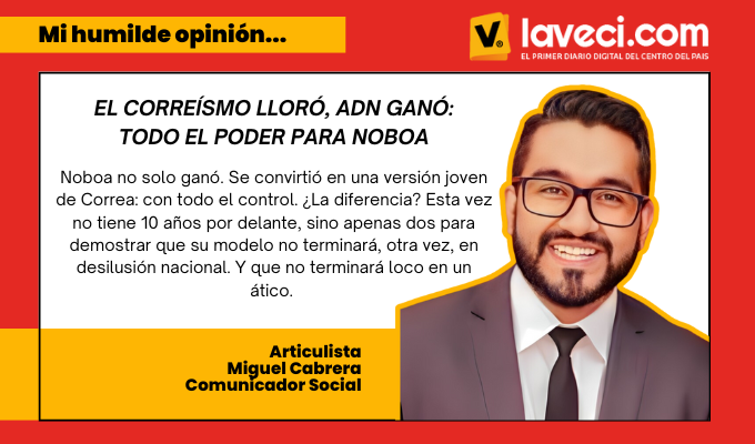 El correísmo lloró, ADN ganó: todo el poder para Noboa
