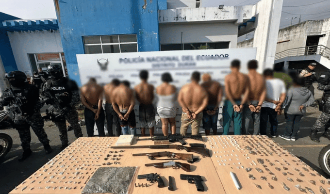 Mega golpe en Durán: 11 detenidos y arsenal decomisado en operativo
