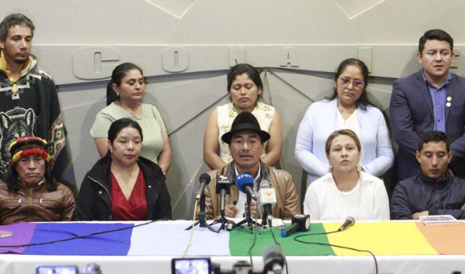Leonidas Iza en pie de guerra contra la Ley de Solidaridad