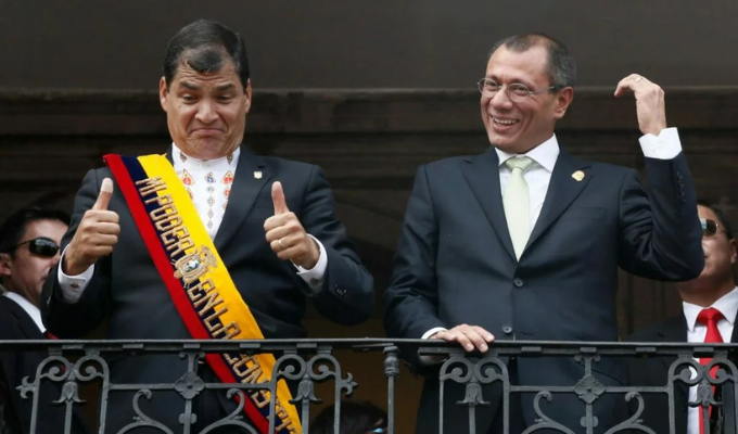 Rafael Correa: "Es una persecución política" a Jorge Glas
