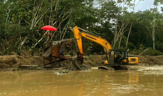 Gobierno detectó 387 focos de minería ilegal en Ecuador