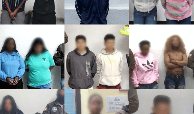 15 atrapados en Quito por droga, entre ellos 3 extranjeros