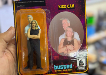 Muñecos viralizados tras el “kiss-cam” de Coldplay