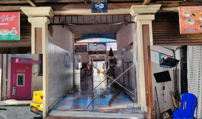 ¡Intentaron robar el cajero del mercado en Riobamba!
