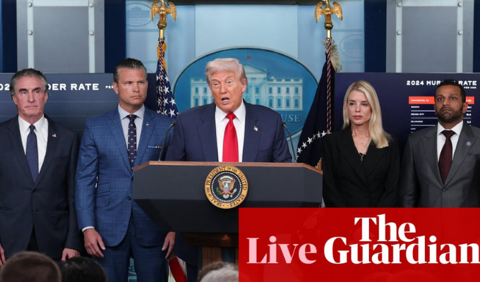 Trump toma control total de la Policía de Washington D.C. por 30 días