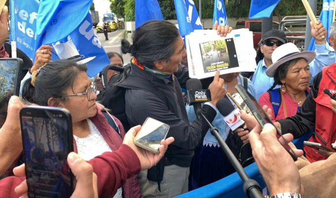 Fiscalía indaga denuncia de Yaku Pérez contra Noboa y su esposa