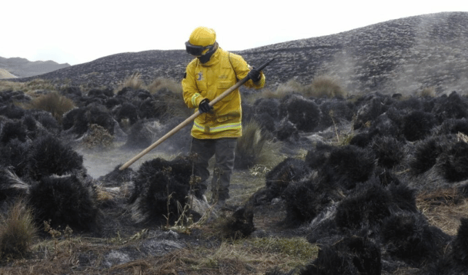 Inamhi alerta: fuertes vientos ponen en riesgo de incendios forestales