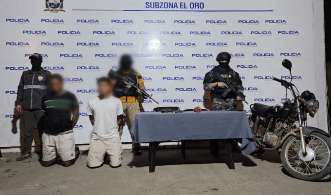 Cayeron dos de «Los Lobos» con armas y explosivos en Machala