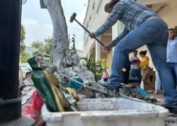 Guayaquil se derribó un altar a la Santa Muerte