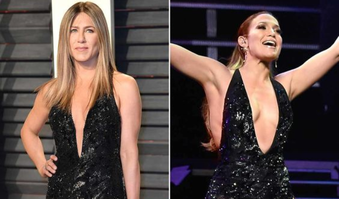 ¡Duelo de Jennifers! Lopez y Aniston Lucen el Mismo Vestido Negro