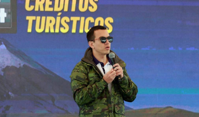 “No vamos a ceder ni un milímetro”: Noboa desafió el paro en Cotopaxi