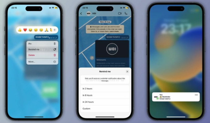 WhatsApp activa “Recuérdame” para que no olvides responder