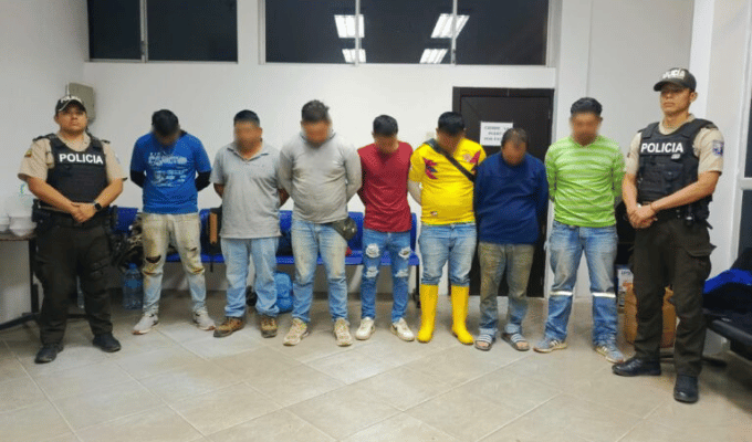 Cayeron siete por presunta minería ilegal en Macará