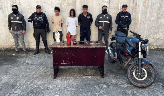 Orellana: cae trío ligado a “Los Choneros” por robo de moto