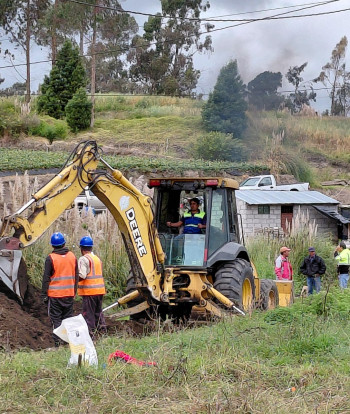 Ambato: la acequia Casimiro Pazmiño va al 98% y asegura riego para 3.7