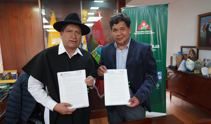 Se firmó el convenio que llevará agua segura a San José de Poaló