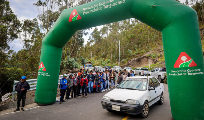 Tungurahua entregó alcantarilla rehabilitada en Chilcahuyaco