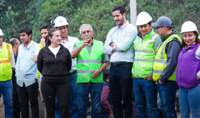 Luque verificó obras en la vía Balbanera–Pallatanga–Cumandá